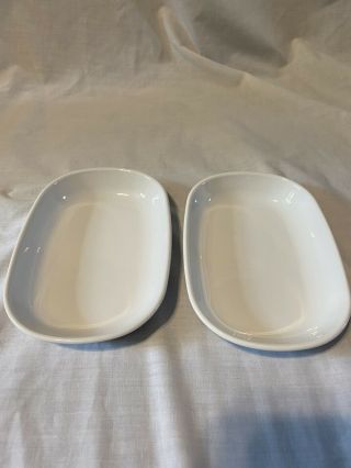 2 Corning Ware White Sidekick Dishes For Oven Or Microwave P - 140 - B