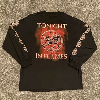 Vintage 2006 Cradle Of Filth Tonight In Flame Long Sleeve Shirt XL Black Metal 2