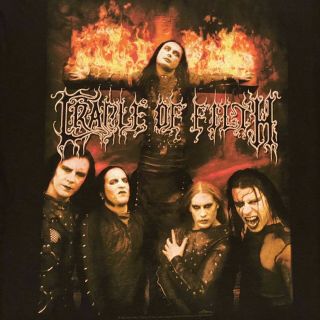 Vintage 2006 Cradle Of Filth Tonight In Flame Long Sleeve Shirt XL Black Metal 3