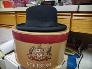 Pristine Vintage Black Stetson Hat/ Box