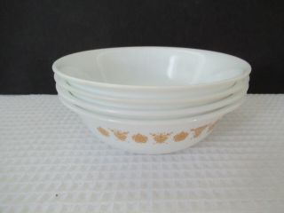 Vintage Corelle Butterfly Gold Set Of 4 Cereal Bowls 6 - 1/4 "
