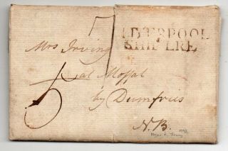 1773 Barbados To Great Britain Cover,  War With Americans Contents