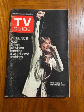 Tv Guide David Cassidy July 15 - 21 1972 Partridge Family No Label