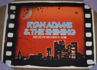 Ryan Adams Concert Gig Poster Los Angeles 8 - 5 - 16 2016 Ivan Minsloff