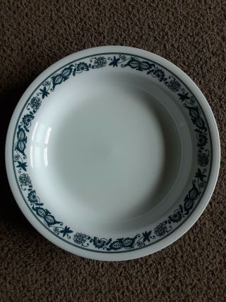 Set Of 4 Corning Corelle Old Town Blue Onion Flat Rimmed Soup Pasta Bowl 8 - 1/2 "