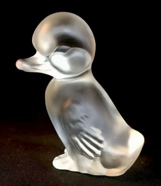 Fenton Art Glass Crystal Velvet Duck
