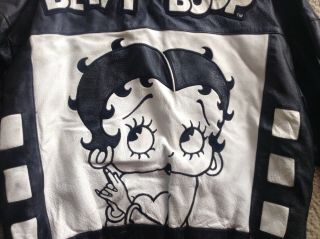 Vintage Betty Boop Leather Jacket (black & White) Size L (american Tunes