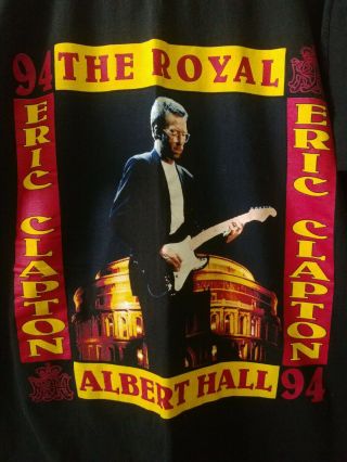 1994 Eric Clapton Royal Albert Hall Concert Tour T - Shirt L