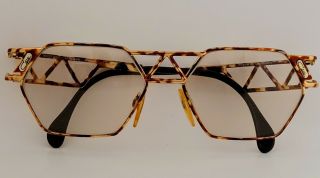 Rare Vintage Cazal Eyeglasses Mod 960 Col 398 Gold/black Frame