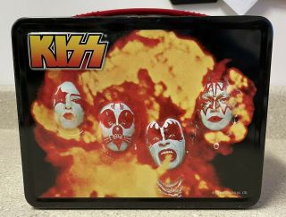 Vintage Kiss Rock Band Metal Lunchbox 2000 Originals