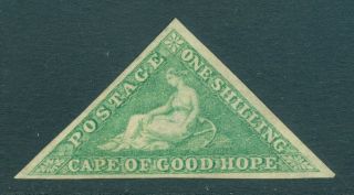 Sg 21 Cape Of Good Hope 1863 - 64 1/ - Bright Emerald - Green.  Mounted,  Full.