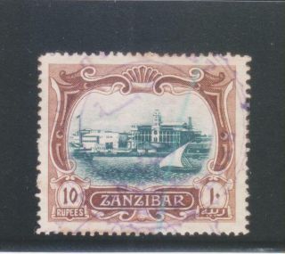 Zanzibar 1908,  10rs.  View Of Port Sg239 Stamp.
