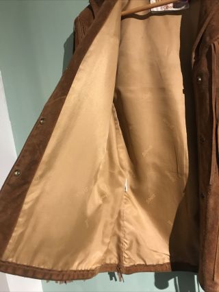 Vintage Schott NYC Western Suede Leather Fringe Jacket Cowboy Western Size 8 3