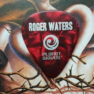 PINK FLOYD Roger Waters red marble guitar pick 2
