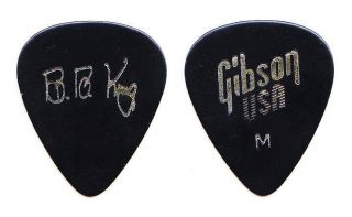 B.  B.  King Signature Black Gibson Guitar Pick - 1990s Tours