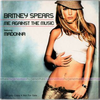 Britney Spears Feat.  Madonna Me Against The Music 2003 Malaysia Promo Single Cd