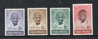 India 1948 Ghandi Set Fine Very Fresh Mtd - Good Gum