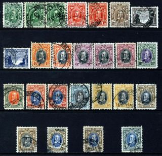 Southern Rhodesia Kg V 1931 - 37 Complete Definitive Set Sg 15 To Sg 27 Vfu