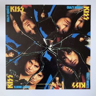 1987 Kiss Crazy Nights Promotional Poster 25” X 25” Ex Usa Hard Rock