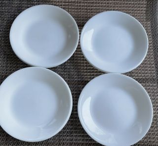 Vintage Corning Corelle Winter Frost White Set Of 8 - 6 3/4 " Bread Dessert Plates