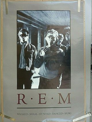 Rare Rem 1986 Vintage Music Store Promo Poster