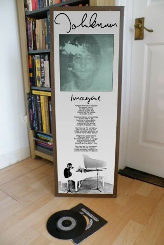John Lennon Imagine Promotional Poster Lyric Sheet