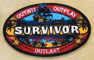Survivor Logo Embroidered Patch Cook Islands Cbs Tv Show Season 13 Iron / Sew On