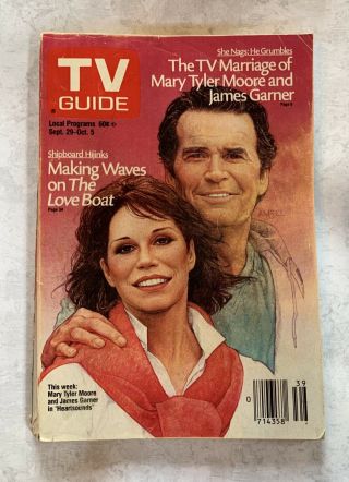 Tv Guide September 29 - October 5,  1984 Mary Tyler Moore James Garner