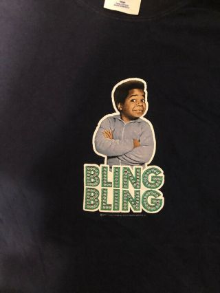 Officially Licensed Diff’rent Strokes BLING BLING Shirt Gary Coleman Arnold L 2