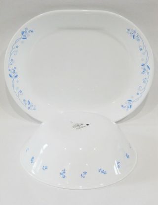 Corelle PROVINCIAL BLUE Floral Choose: 1 Qt Serving Bowl OR Platter Plate 2