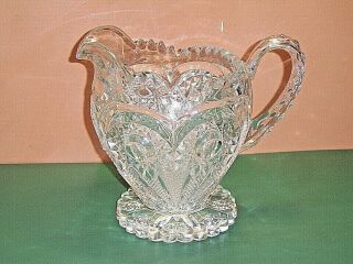 Imperial Glass Eapg Zippered Heart Pattern 292 Pitcher