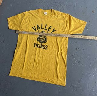 VINTAGE 60s/70s VALLEY VIKING COTTON POLYESTER BLEND MADE IN USA T SHIRT 2