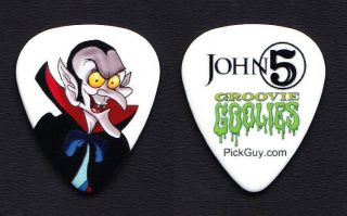 Rob Zombie John 5 Groovie Goolies Drac Dracula Vampire Guitar Pick - 2015 Tour