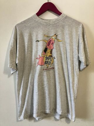 Vintage Rare Cow And Chicken Cartoon Network Warner Bros 1999 T Shirt Size M