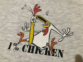 Vintage Rare Cow and Chicken Cartoon Network Warner Bros 1999 T Shirt Size M 3