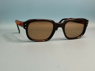 Vintage 60s Viennaline Black Acetate Sunglasses Glass Lens Germany Made 582