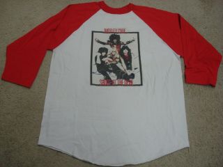 Vintage Motley Crue Shout At The Devil 3/4 Sleeve T Shirt Tshirt Xl Extra Large