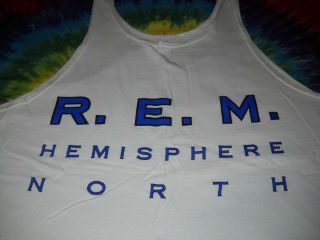 R.  E.  M.  Rem 1989 World Tour Michael Stipe Photo Green Concert T - Shirt Tank Top - Nr