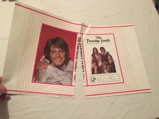 Vintage 1970s David Cassidy The Partridge Family Paper Book Cover Ripped