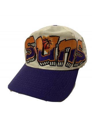 Phoenix Suns Graffiti Print Snapback Hat Vintage 90s Nba Drew Pearson Co