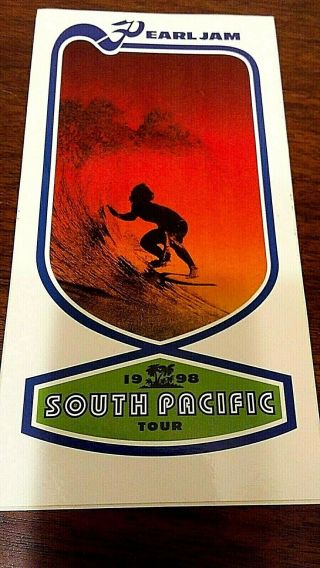 Pearl Jam,  Tour Sticker 1998 Yield Tour South Pacific Sticker