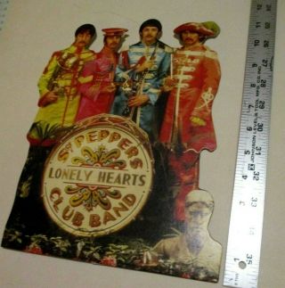 Beatles Paper Figures Stand Mini Poster Sgt Peppers Lonely Hearts Club Band 90s