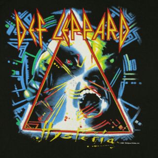 Def Leppard Hysteria Tour 80s 1987 Vintage Authentic Single Stitch T - Shirt L Xl
