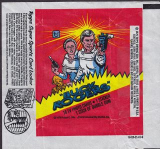 Vintage Buck Rogers Wax Wrapper From Bubble Gum & Photo Card Pack