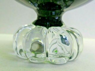 ASEDA GLASBRUK Scandinavian 1960 ' s Vintage Green Clear Glass Brandy snifter vase 2