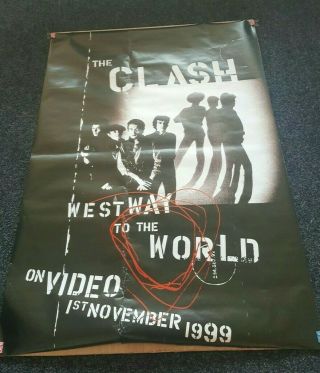 Huge The Clash West Way To The World Vintage Rock 1999 Subway Poster