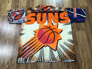 Large - Vtg Nba Phoenix Suns Magic Johnson T 