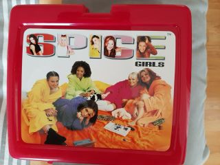Spice Girls Vintage Official Bright Pink Lunch Box With Drinks Bottle