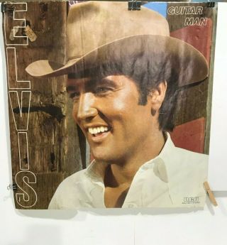 Vintage Elvis Presley 1981 Guitar Man Promo Poster 22 X 22inch Rca Aal1 - 3917