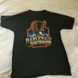 Vintage 3d Emblem Harley Davidson T - Shirt Small 1987 Ft Worth Single Sttch Eagle